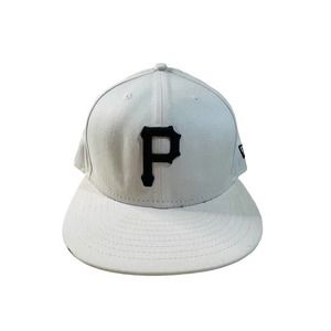 Pittsburgh Pirates New Era 59Fifty white & black fitted hat size 7 1/8